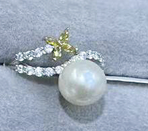 Ten Different Styles Natural Freshwater Pearls Ring S925 Sterling Silver CZ Stones Adjustable