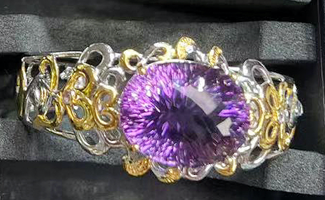 Eight Different Styles Natural Raw Crystal Bangle Amethyst and Citrine Bangle S925 Sterling Silver Adjustable