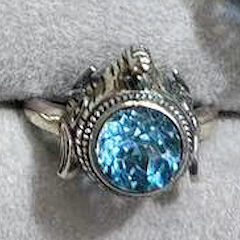 Eighteen Different Styles Natural Raw Crystal Ring Aquamarine Ring S925 Sterling Silver Adjustable