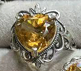 Fifteen Different Styles Natural Raw Crystal Ring Citrine Ring S925 Sterling Silver Adjustable