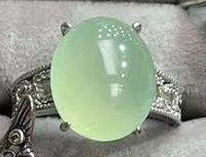 Seventeen Different Styles Natural Raw Crystal Ring Prehnite Ring S925 Sterling Silver Adjustable