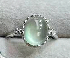 Seventeen Different Styles Natural Raw Crystal Ring Prehnite Ring S925 Sterling Silver Adjustable