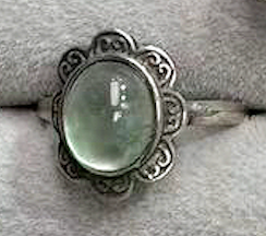 Seventeen Different Styles Natural Raw Crystal Ring Prehnite Ring S925 Sterling Silver Adjustable