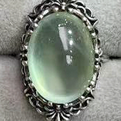 Seventeen Different Styles Natural Raw Crystal Ring Prehnite Ring S925 Sterling Silver Adjustable