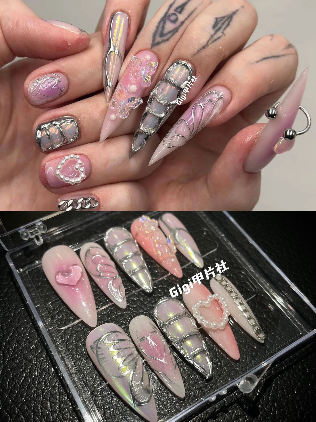 Limited Edition Handmade Fake Nails｜Dream Butterfly